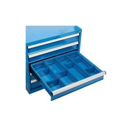 GLOBAL EQUIPMENT Global Industrial„¢ Divider Kit for 6"H Drawer of Modular Drawer Cabinet 30"Wx27"D, Blue TBAF-A15